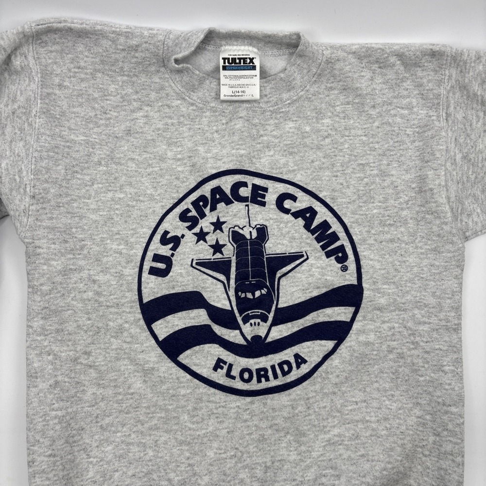 Vintage Tultex Sweatshirt Single Stitch US Space Camp Youth 14-16